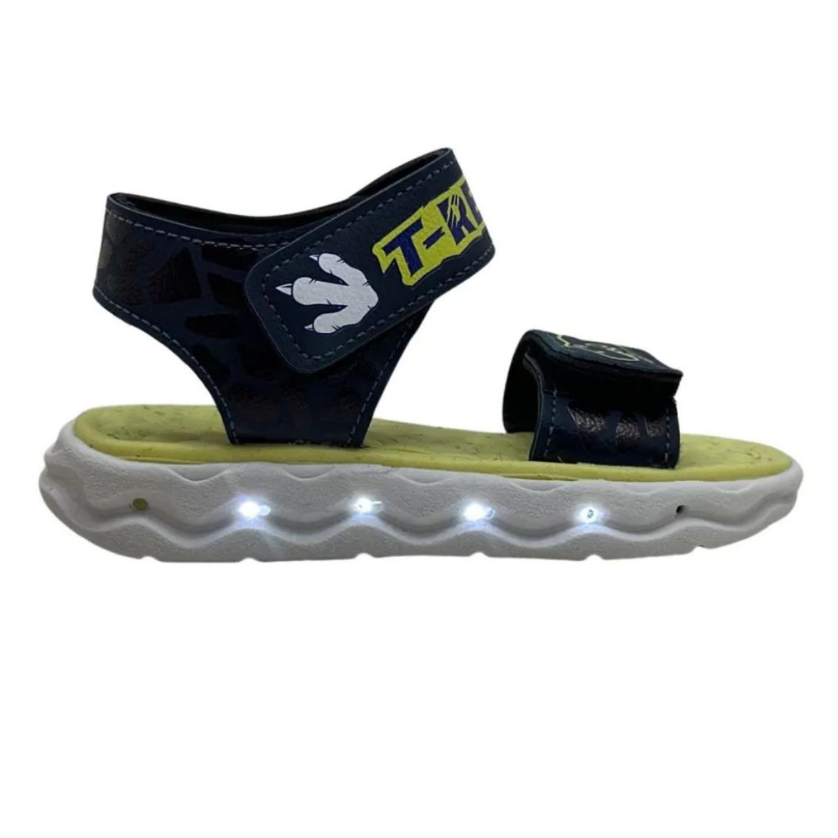 Sandalia Mini Pe Marinho Limao Conforto e Estilo Azul Marinho 2