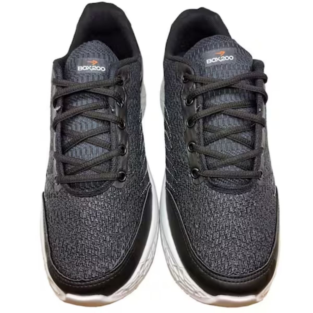 Tenis Masculino Box 200 Preto Branco Leve e Pratico Cardaco Preto 4