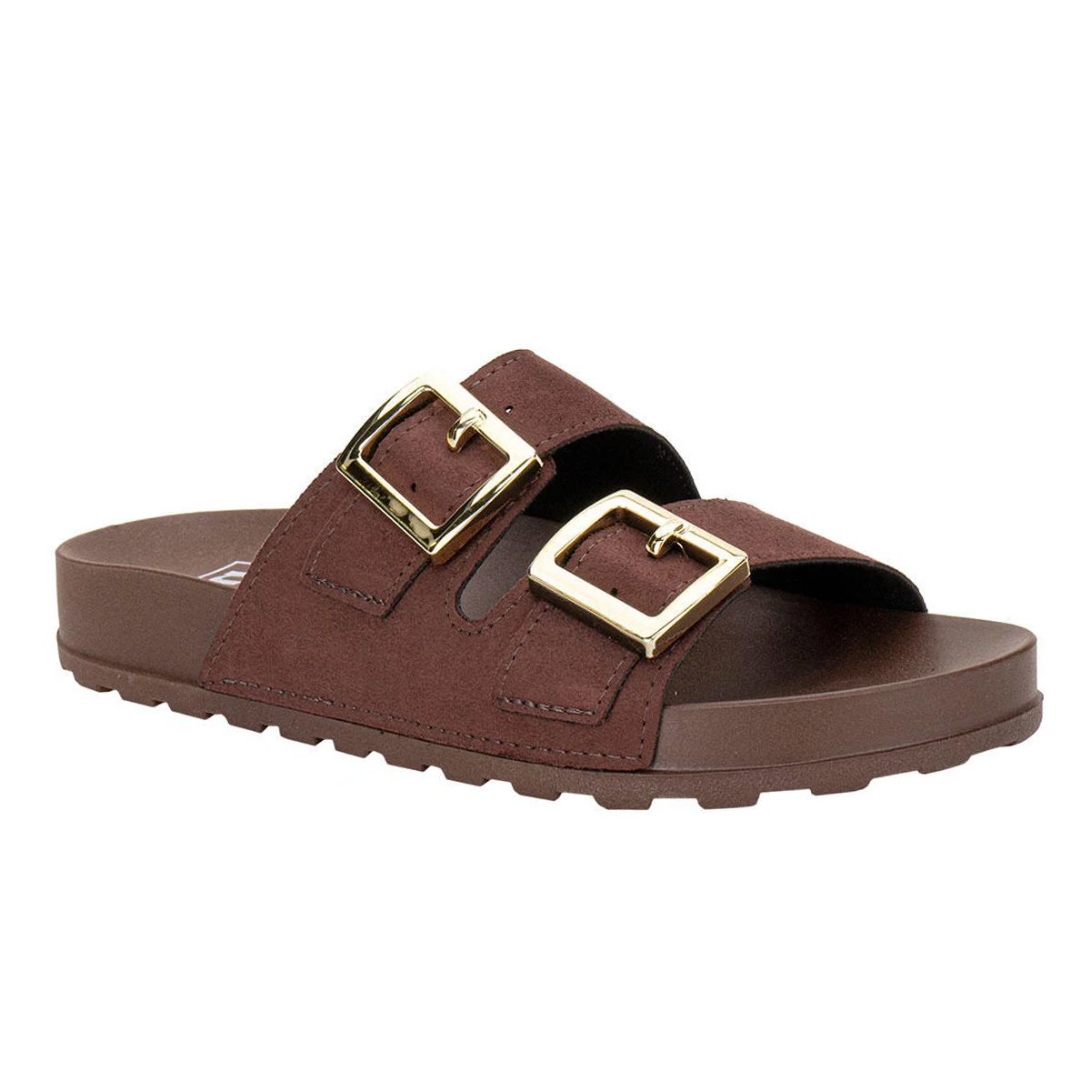 Tamanco Moleca Feminino Camurca Flex Chocolate Casual