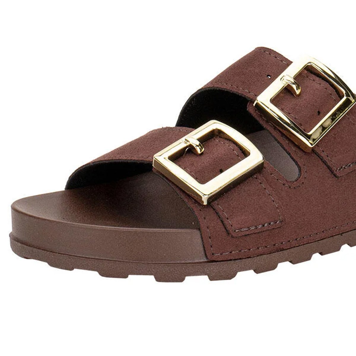 Tamanco Moleca Feminino Camurca Flex Chocolate Casual Marrom 6