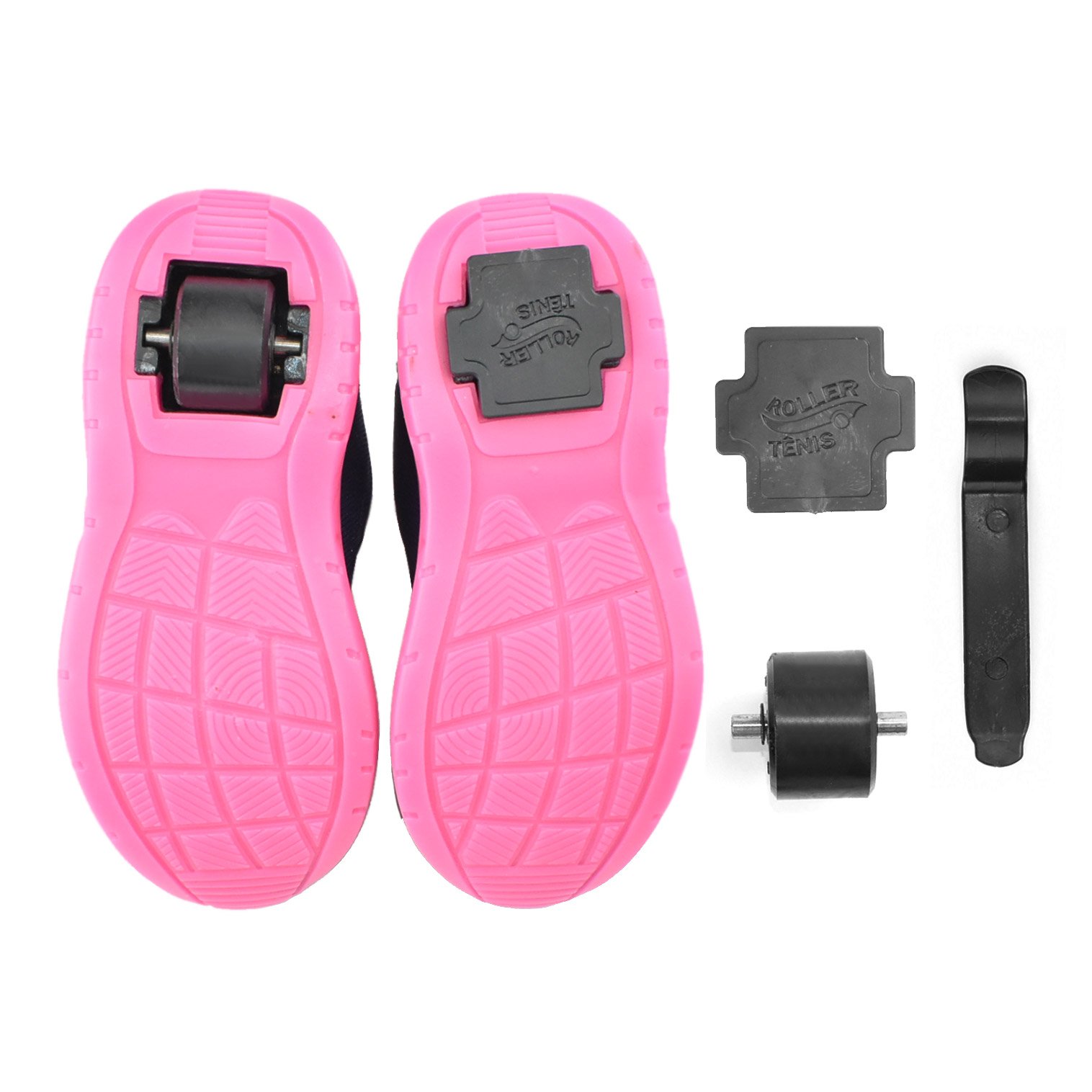 Tenis Botinho Rodinha Removivel Marinho Pink ST040 Azul 5