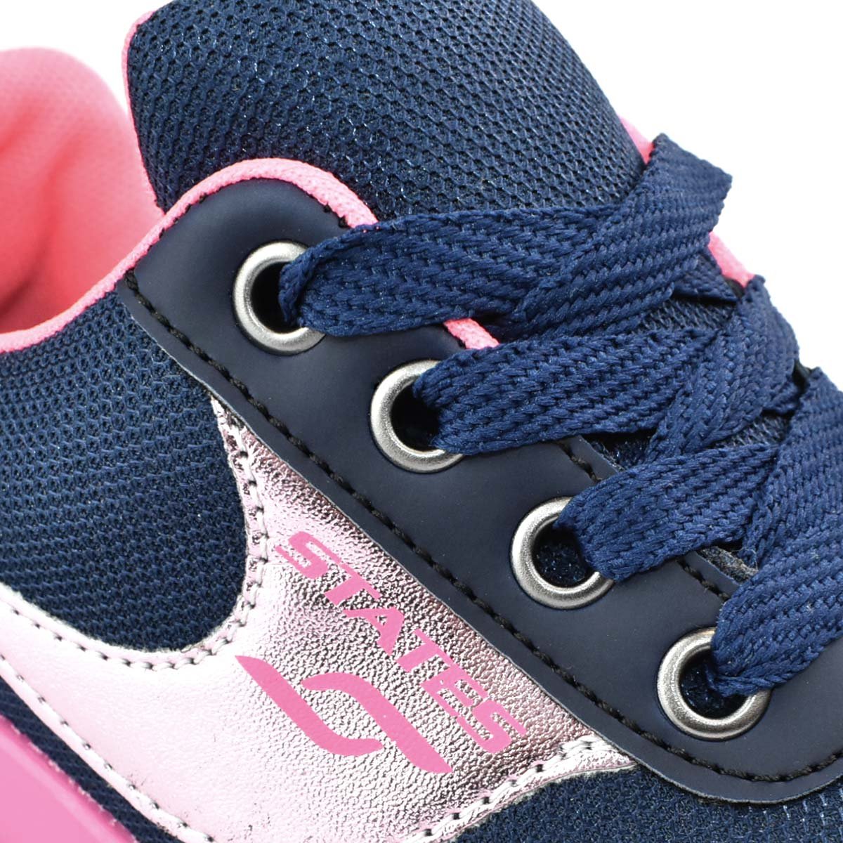 Tenis Botinho Rodinha Removivel Marinho Pink ST040 Azul 6