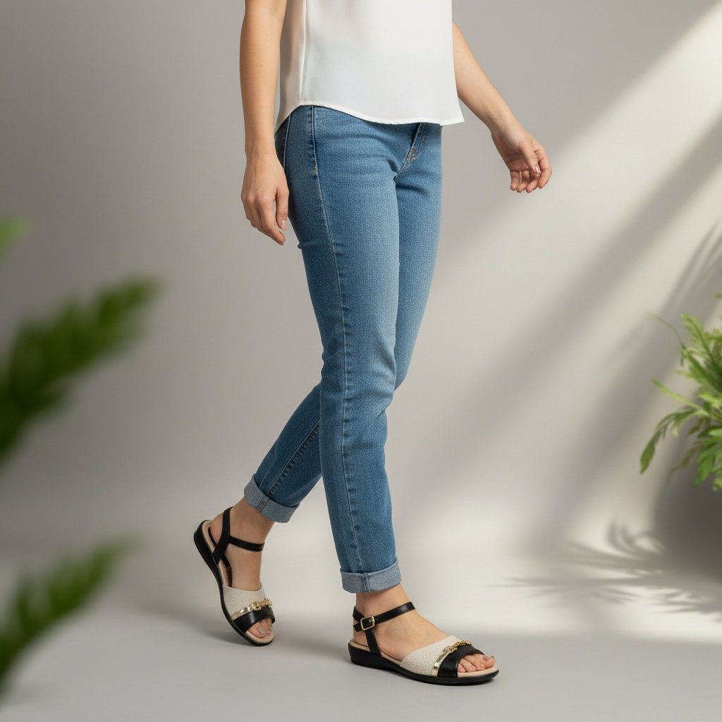 Piccadilly Sandalia Corrente Elegancia Off White Preto Off White/Preto 5