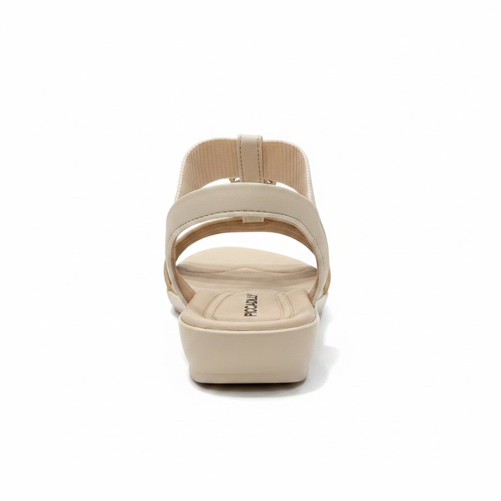 Sandalia Piccadilly Off White Confortavel Macia Uso Diario Bege 2