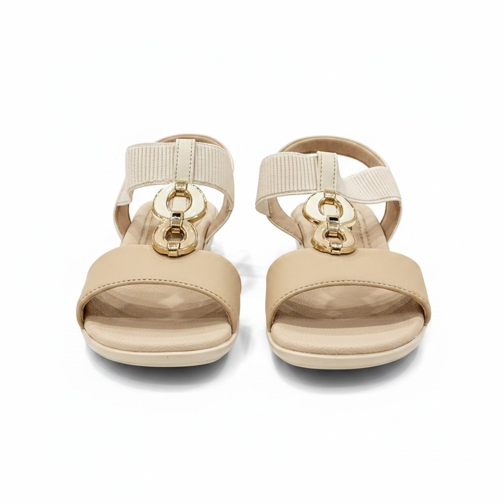 Sandalia Piccadilly Off White Confortavel Macia Uso Diario Bege 5
