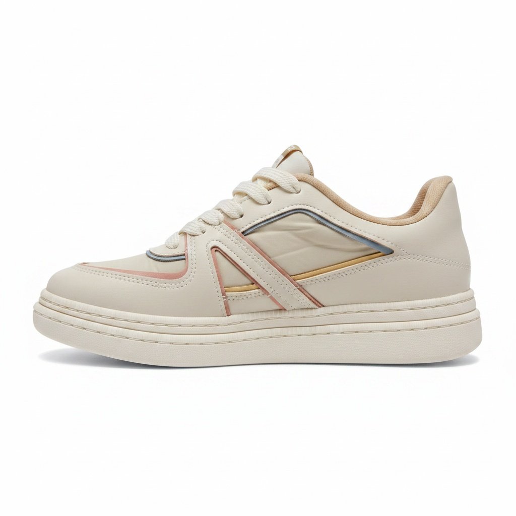 Tenis Moleca Urbano Branco Off Rosa Azul Estiloso Bege 4