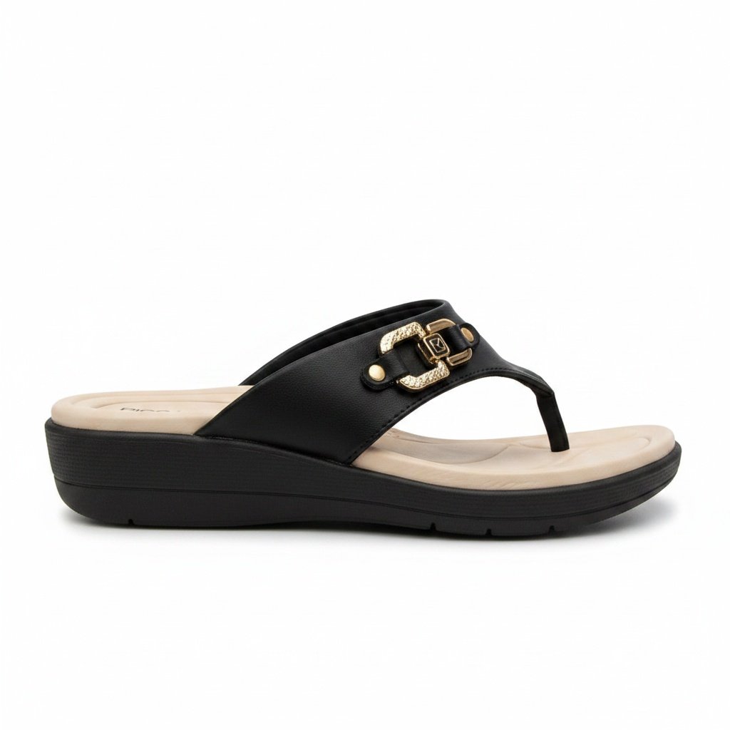Piccadilly Tamanco Preto Feminino Solado Alto Antiderrapante Preto 3