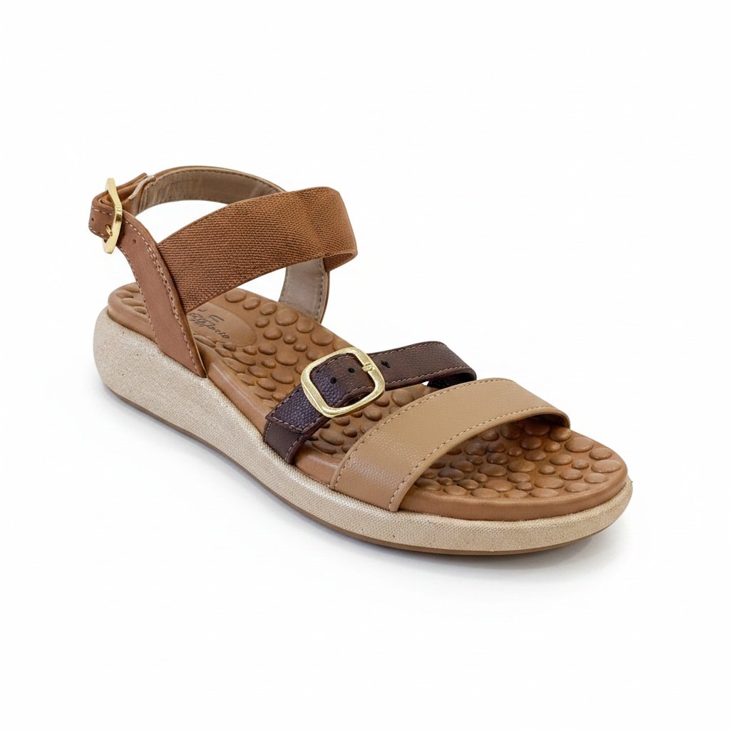 Sandalia Feminino Camel Modare Anatomico Versatil