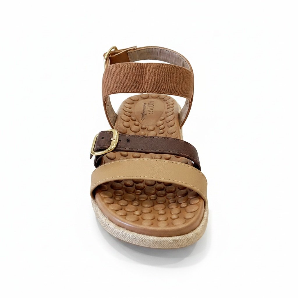 Sandalia Feminino Camel Modare Anatomico Versatil Marrom 2