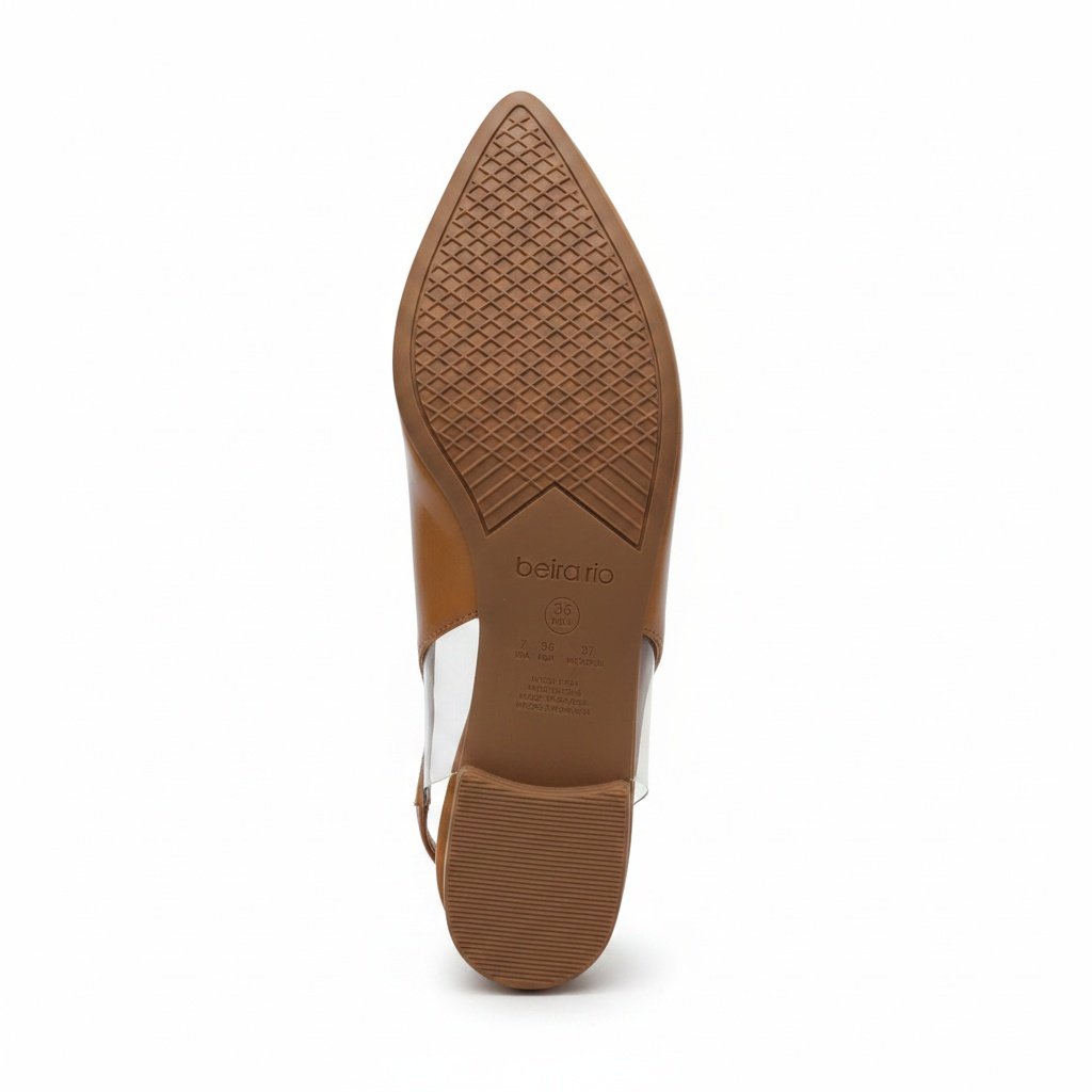 Sapatilha Beira Rio Camel Bico Fino Toque Refinado Marrom 6