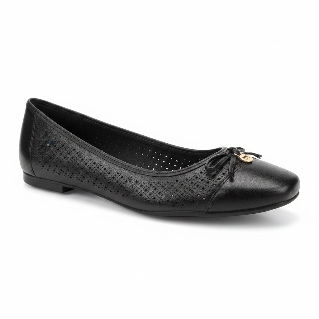Sapatilha Moleca Preta Bico Redondo Elegancia Versatil
