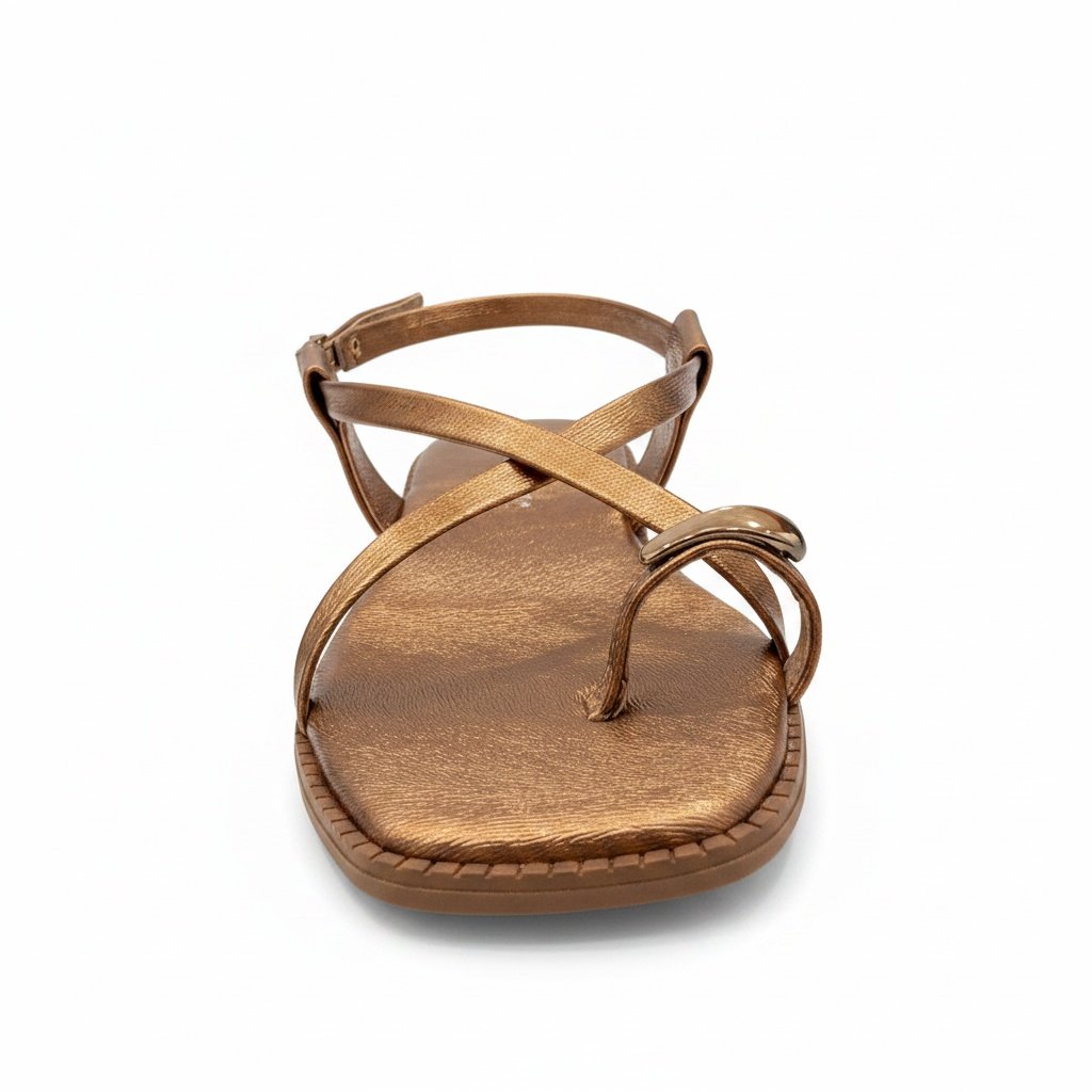 Sandalia Beira Rio Feminino 8571100 Bronze Bico Quadrado Bronze 4