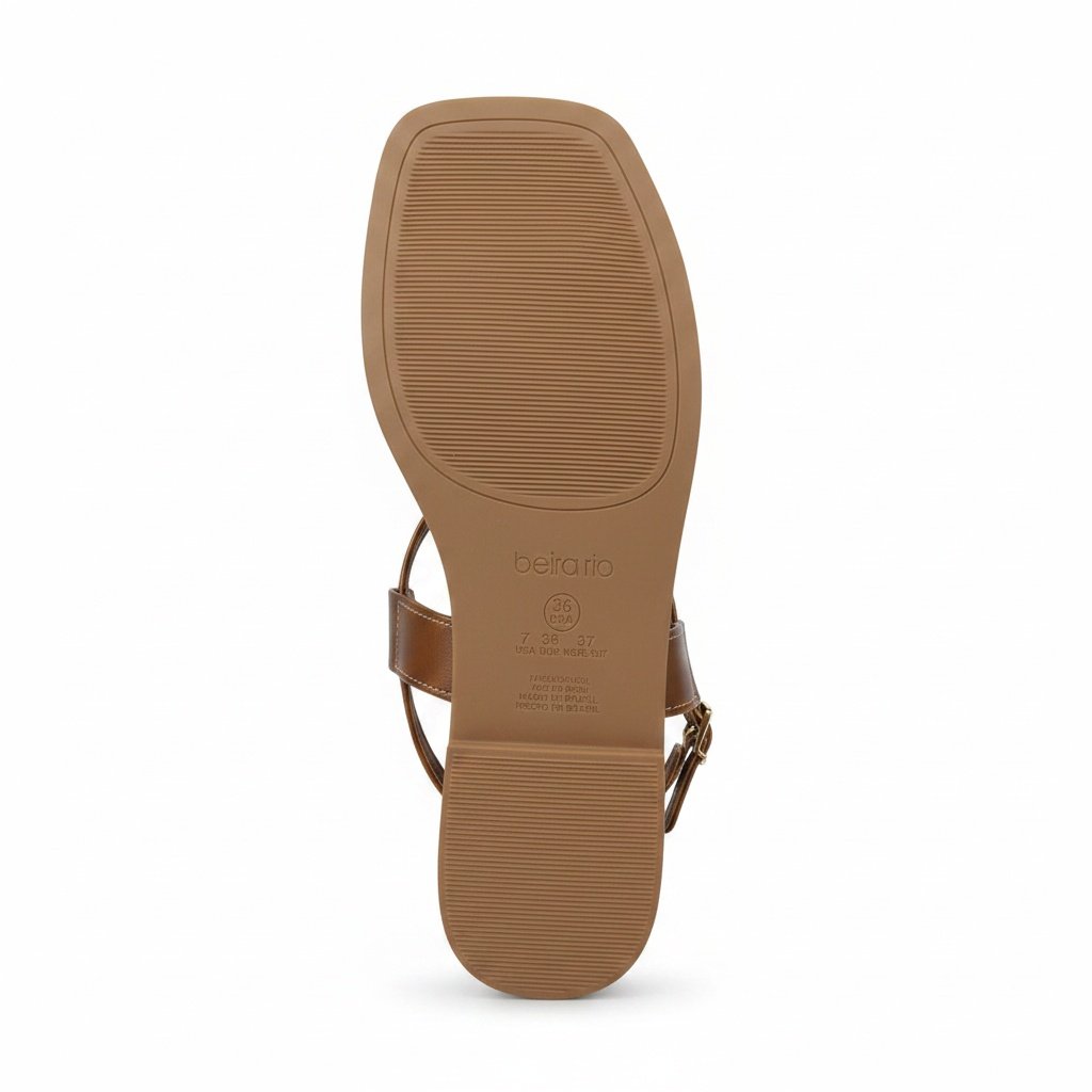 Sandalia Beira Rio Feminino 8571100 Bronze Bico Quadrado Bronze 6