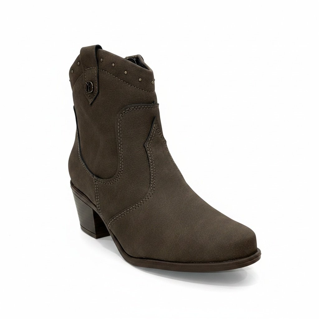 Modare Bota Cano Curto Chocolate Estilo Casual Feminino