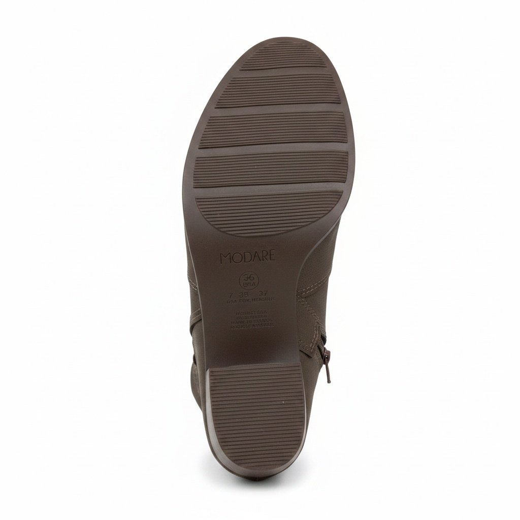 Modare Bota Cano Curto Chocolate Estilo Casual Feminino Marrom 6