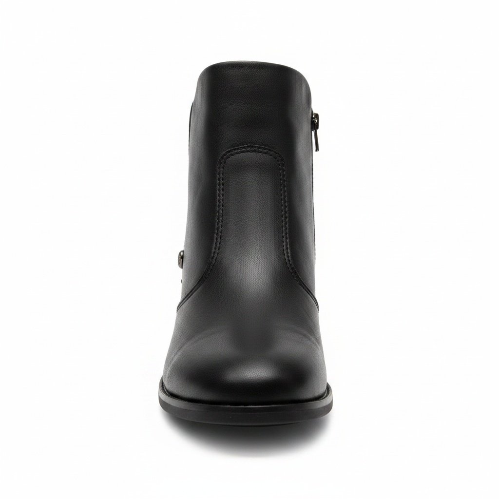 Bota Modare Preto Cano Curto Feminino Ziper Lateral Preto 2