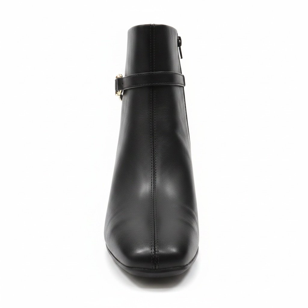 Bota Beira Rio Cano Curto Preta Feminino Estilo Moderno Preto 3