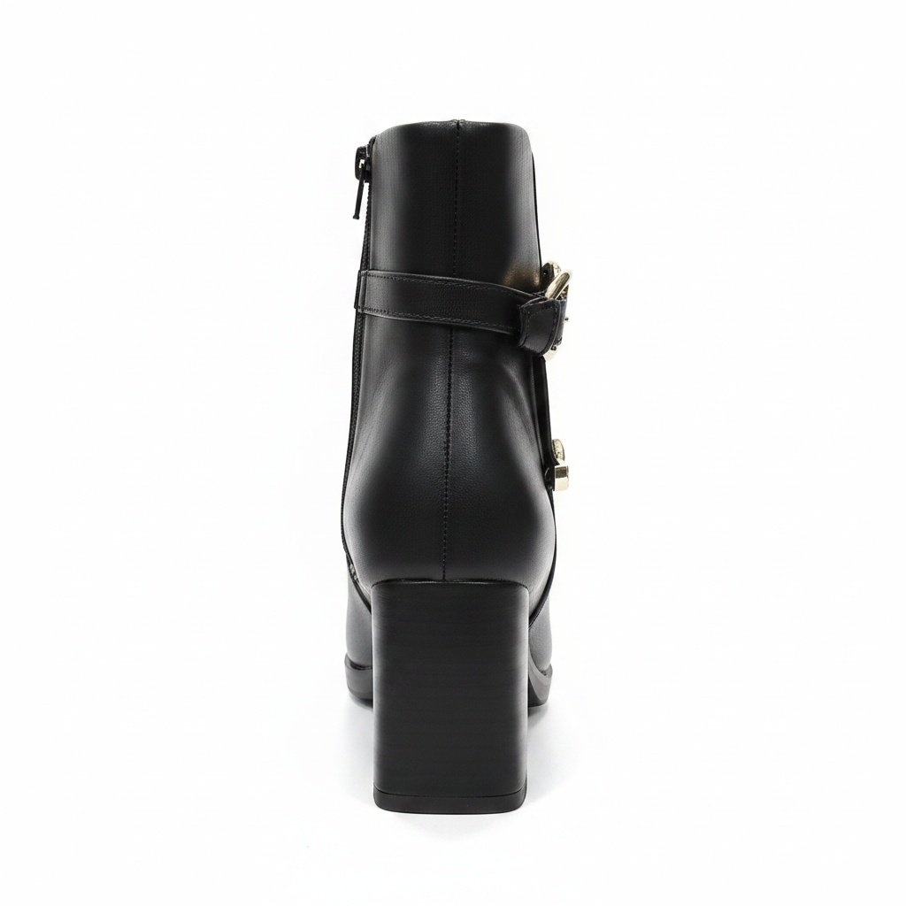 Bota Beira Rio Cano Curto Preta Feminino Estilo Moderno Preto 5