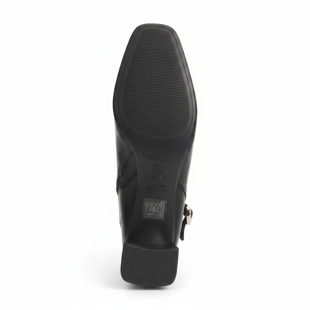 Bota Beira Rio Cano Curto Preta Feminino Estilo Moderno Preto 6