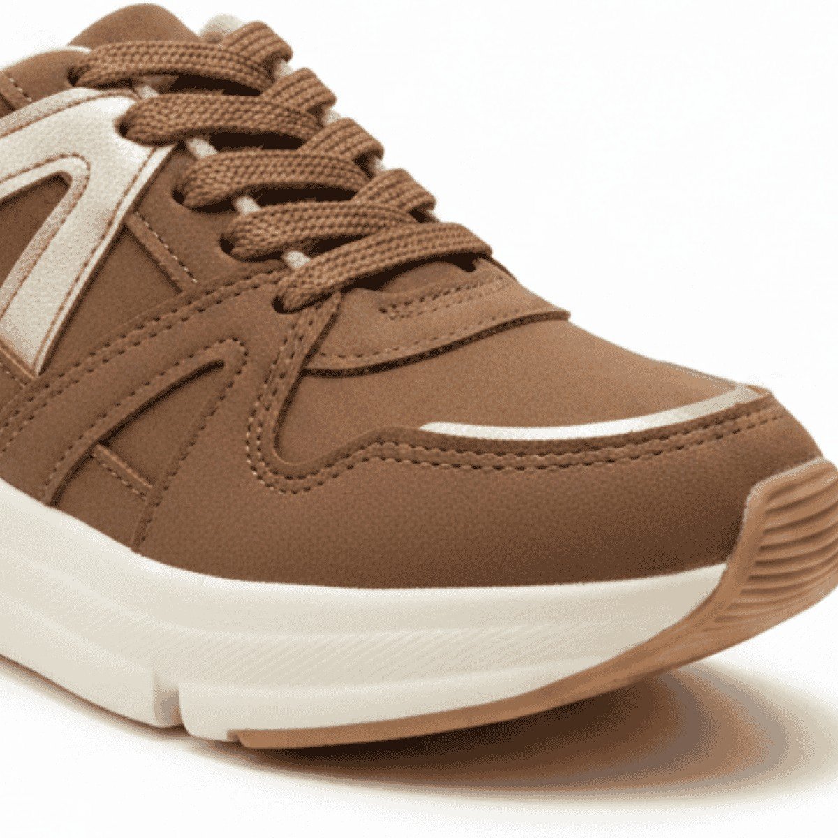 Modare Tenis Casual Castanho Dourado Design Ergonomico Marrom 4