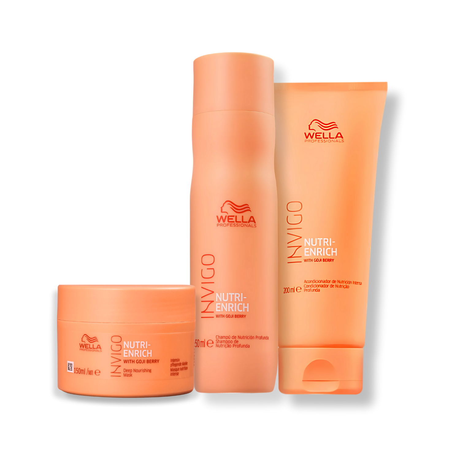 Kit Wella Professionals Nutri-Enrich - Shampoo 250ml , Condicionador 200ml e Mascara 150ml