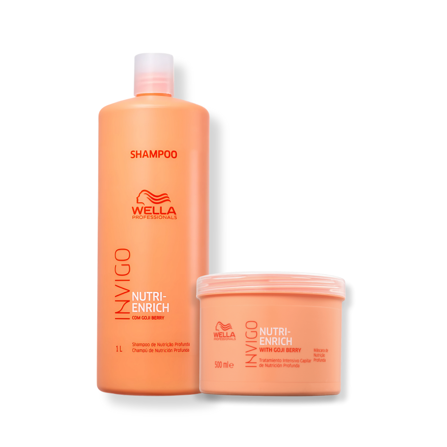 Kit Wella Professionals Invigo Nutri-Enrich - Shampoo 1L + Mascara 500g