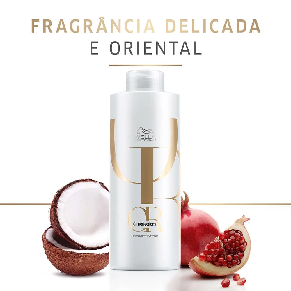 Kit Wella Professionals Oil Reflections - Shampoo 1L + Mascara 500ml ÚNICO 4