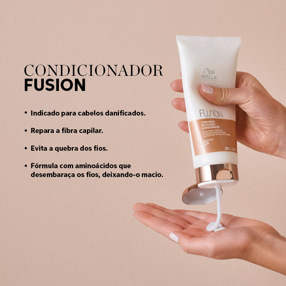 Kit Wella Professionals Fusion - Shampoo 250ml e Condicionador 200ml ÚNICO 6