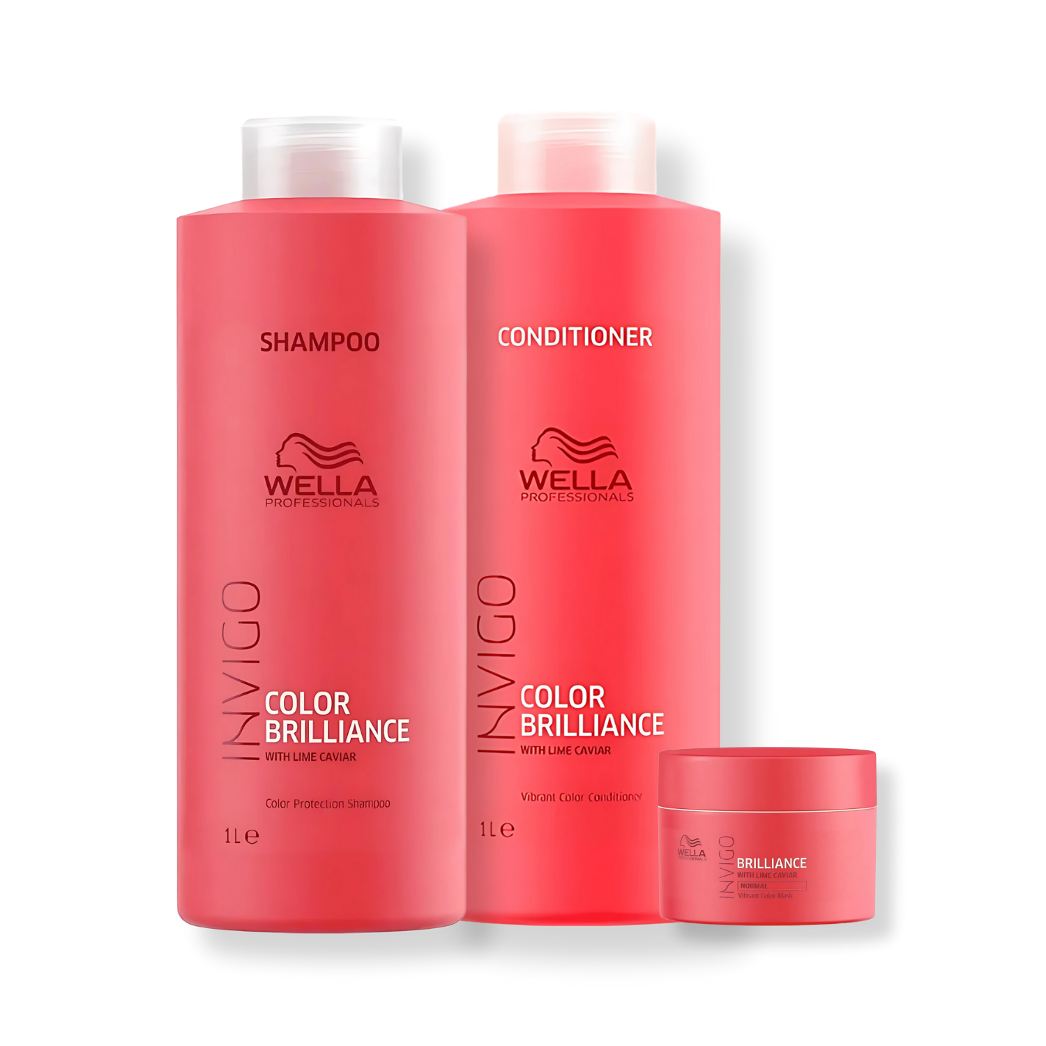 Kit Wella Professionals Invigo Color Brilliance - Shampoo 1L , Condicionador 1L e Mascara 150ml