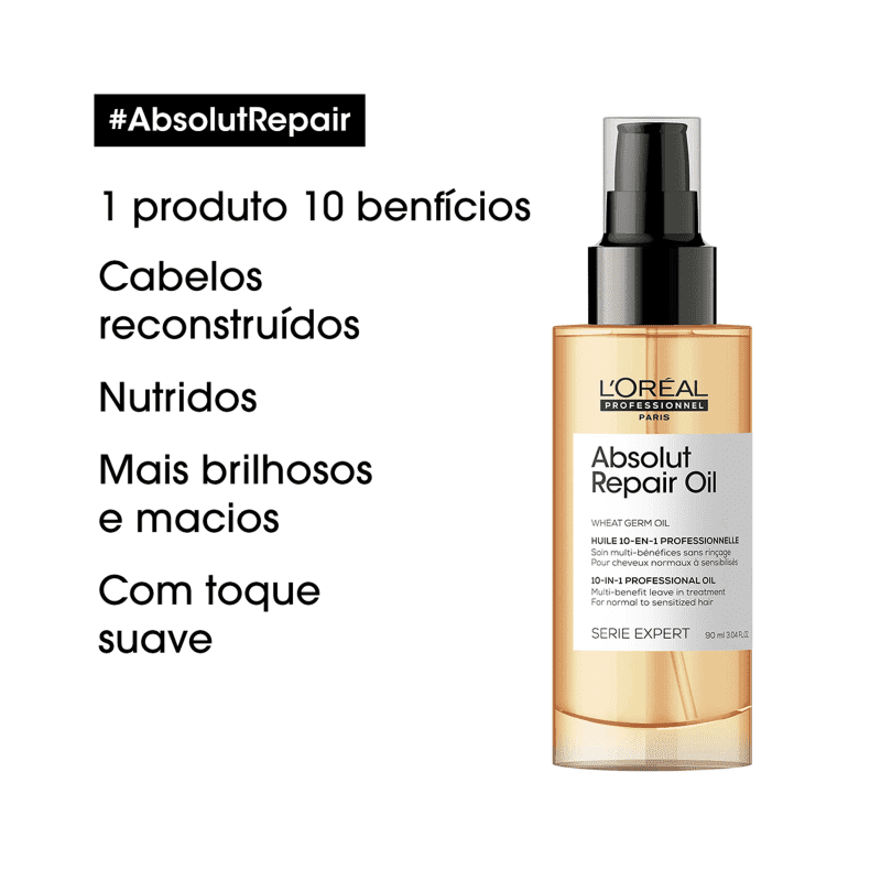 Oleo Capilar LOreal Professionnel Serie Expert Absolut Repair Gold Quinoa Protein 10 in 1 90 ml 90ml 2