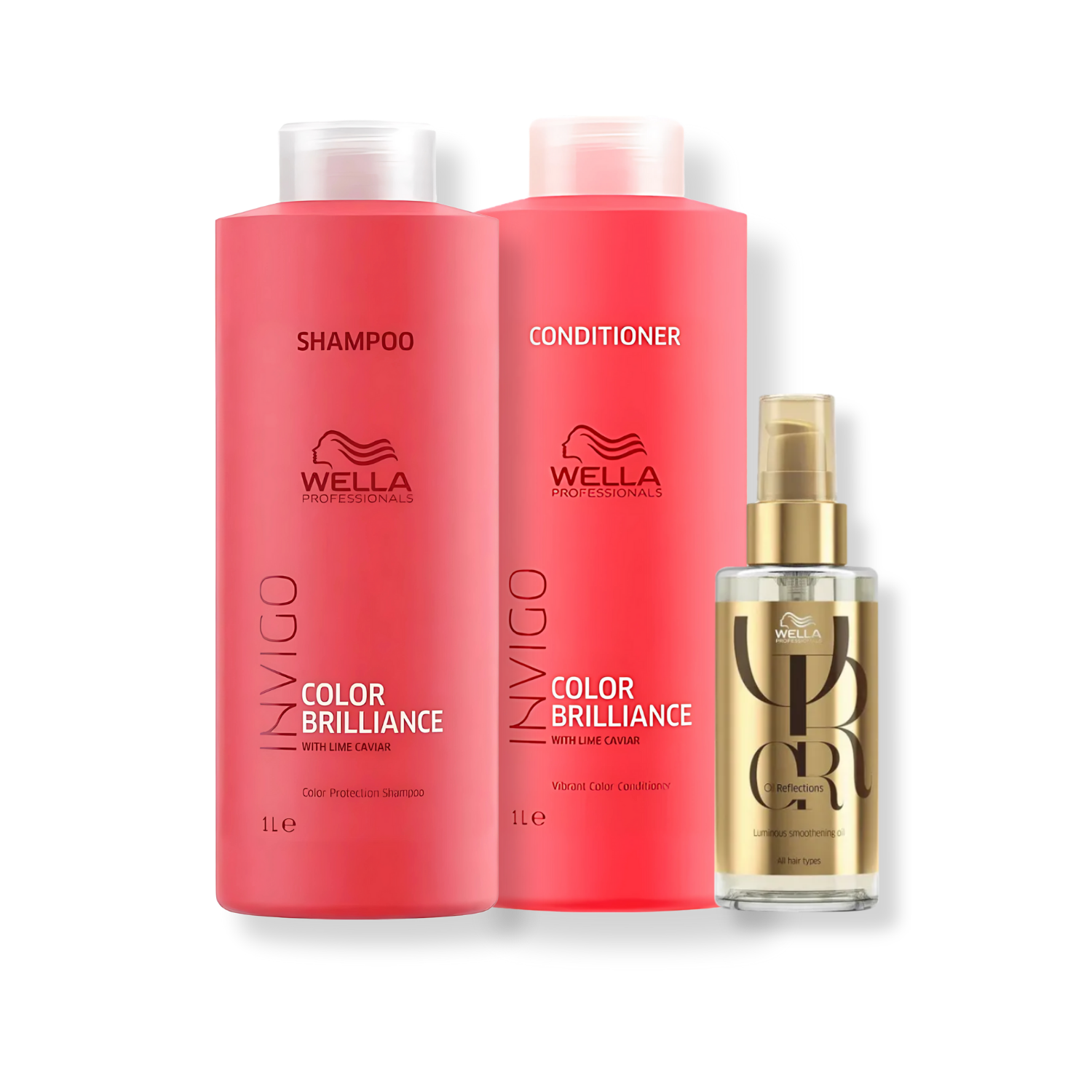 Kit com 3 Produtos Wella Color Brilliance Shampoo , Condicionador e Oleo para Cabelos Coloridos