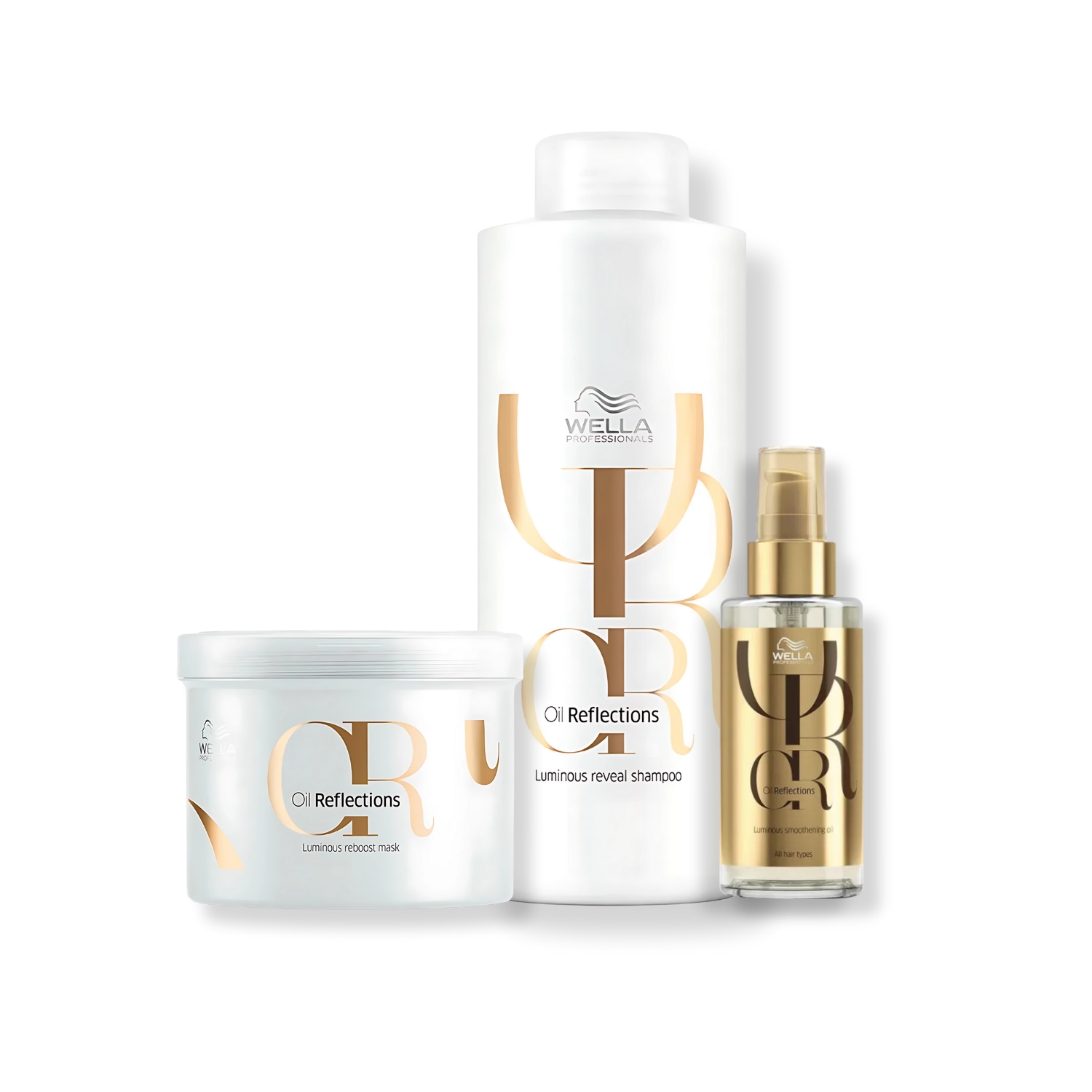 Kit Wella Professionals Oil Reflections - Shampoo 1L , Mascara 500ml e Oleo 100ml
