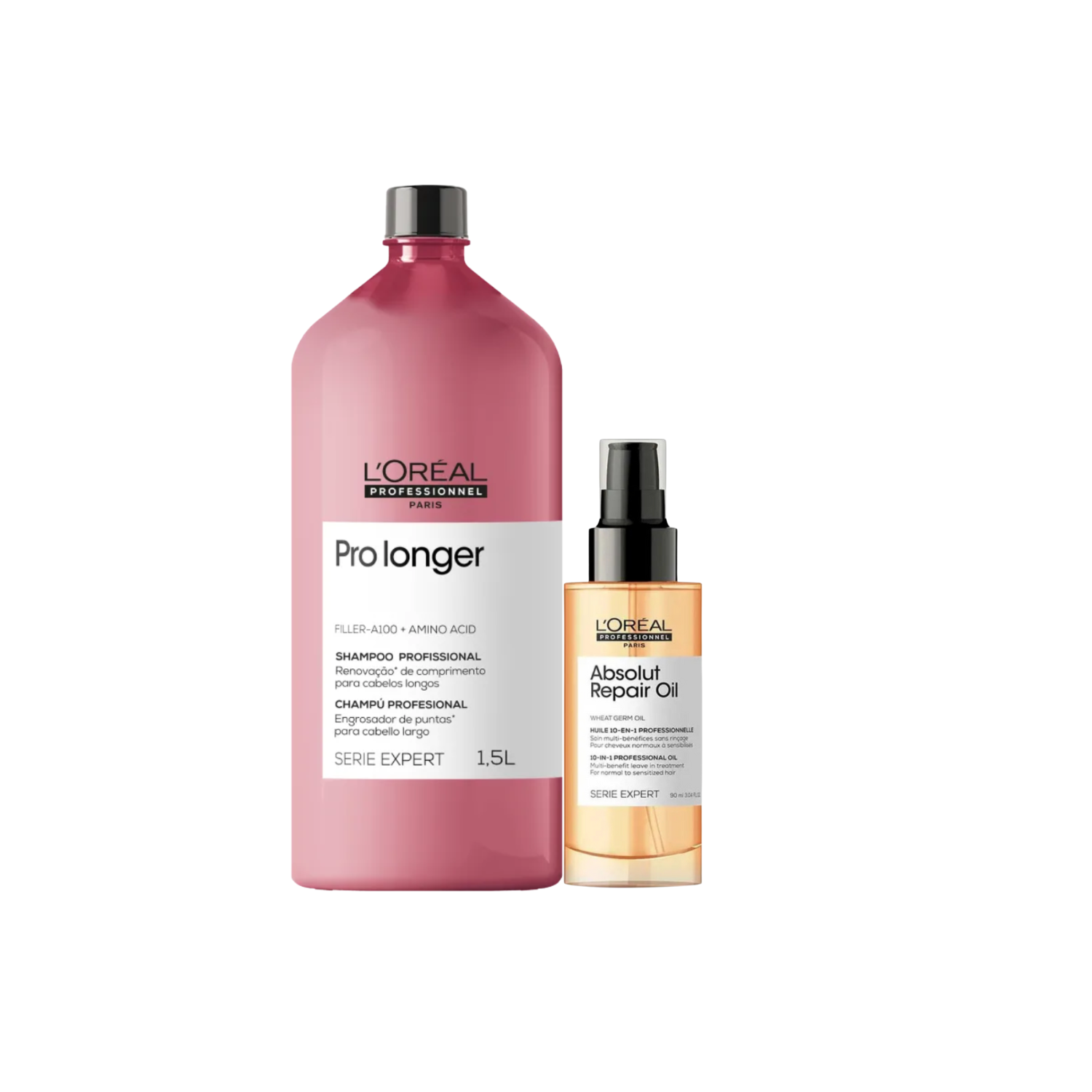 Kit LOreal Professionnel - Shampoo 1,5L Pro Longer + Oleo Absolut Repair Gold 90ml