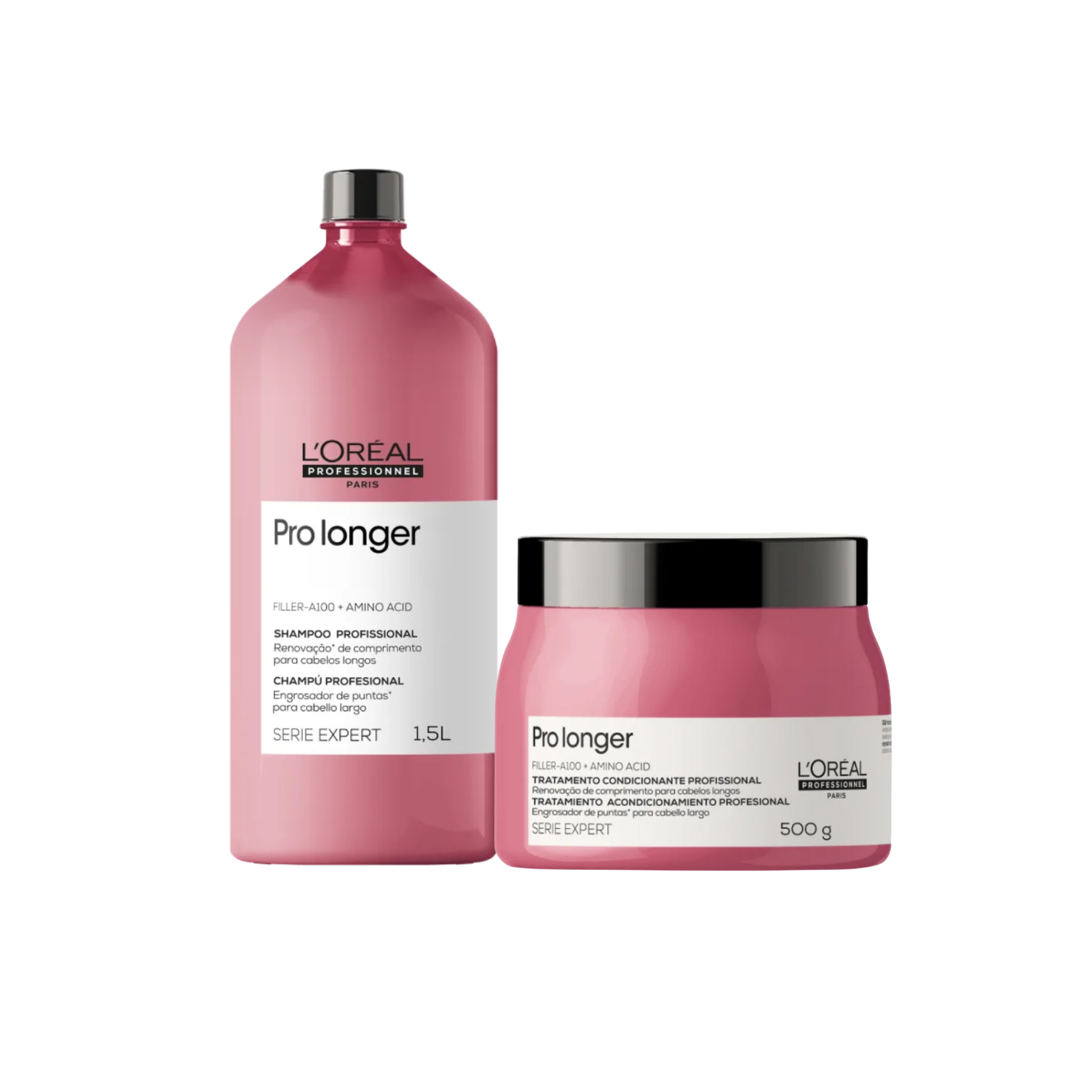 Kit LOreal Professionnel Pro Longer - Shampoo 1,5L e Mascara 500g 