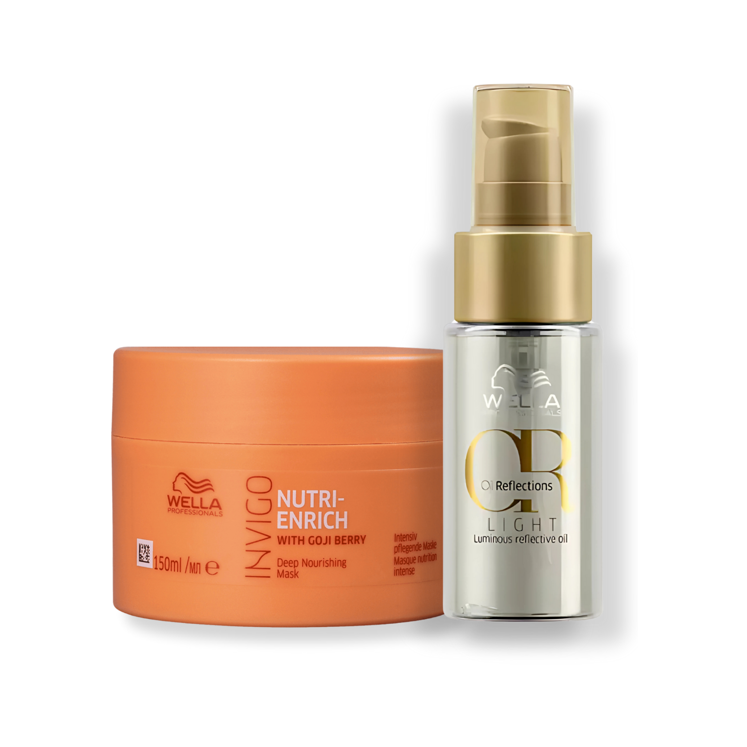 Kit Wella Mascara de Nutricao Nuti-Enrich 150g + Oil Reflection Light 30ml ÚNICO 1