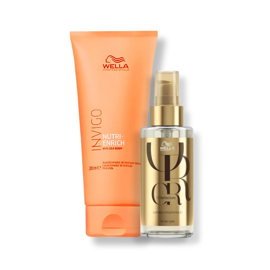Kit Wella Invigo Nutri-Enrich Condicionador 200ml + Oil Reflections 100ml