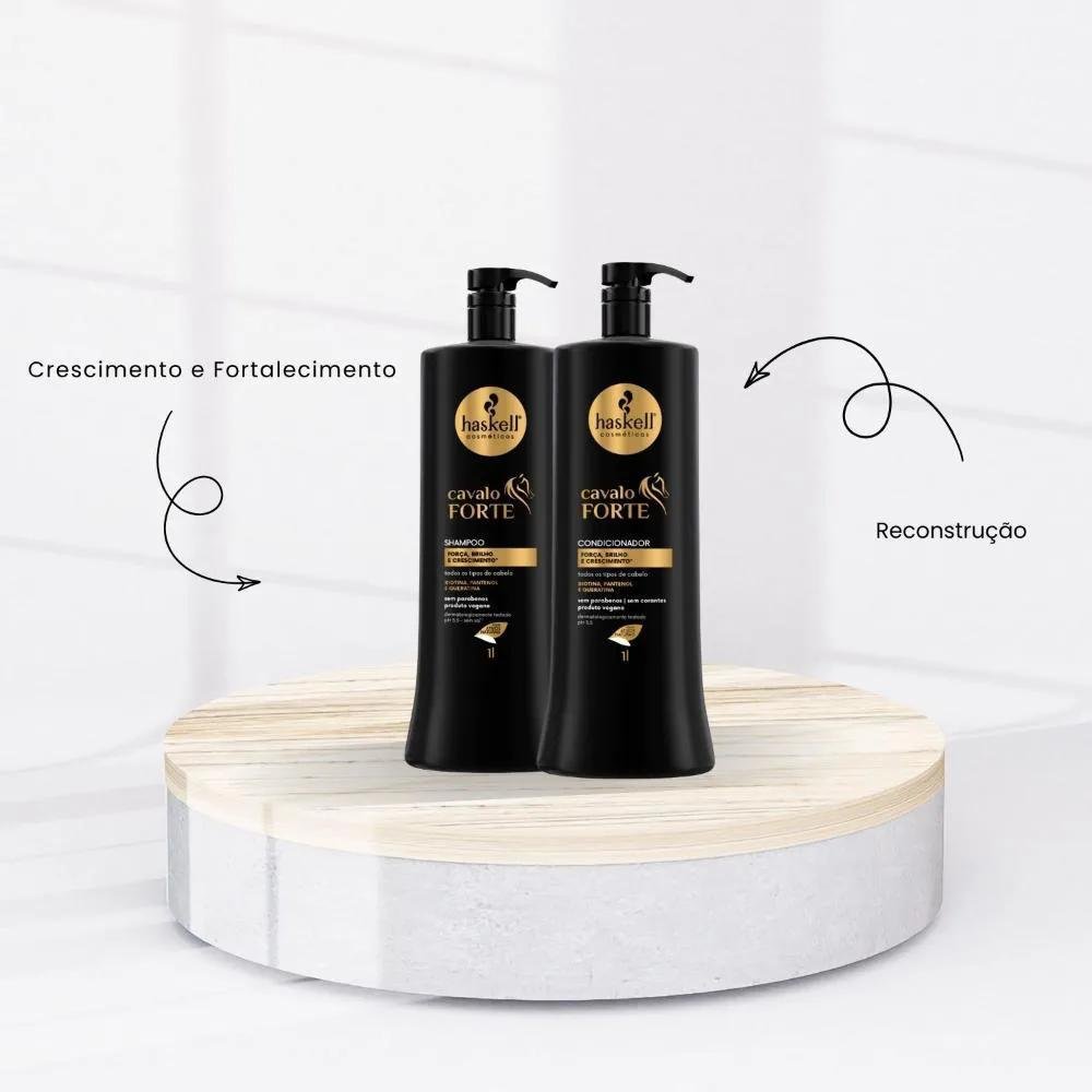 Haskell Kit Cavalo Forte - Shampoo 1L + Condicionador 1L ÚNICO 2