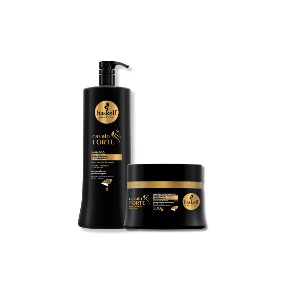 Haskell  Kit  Cavalo Forte -  Shampoo  1L + Mascara  300g