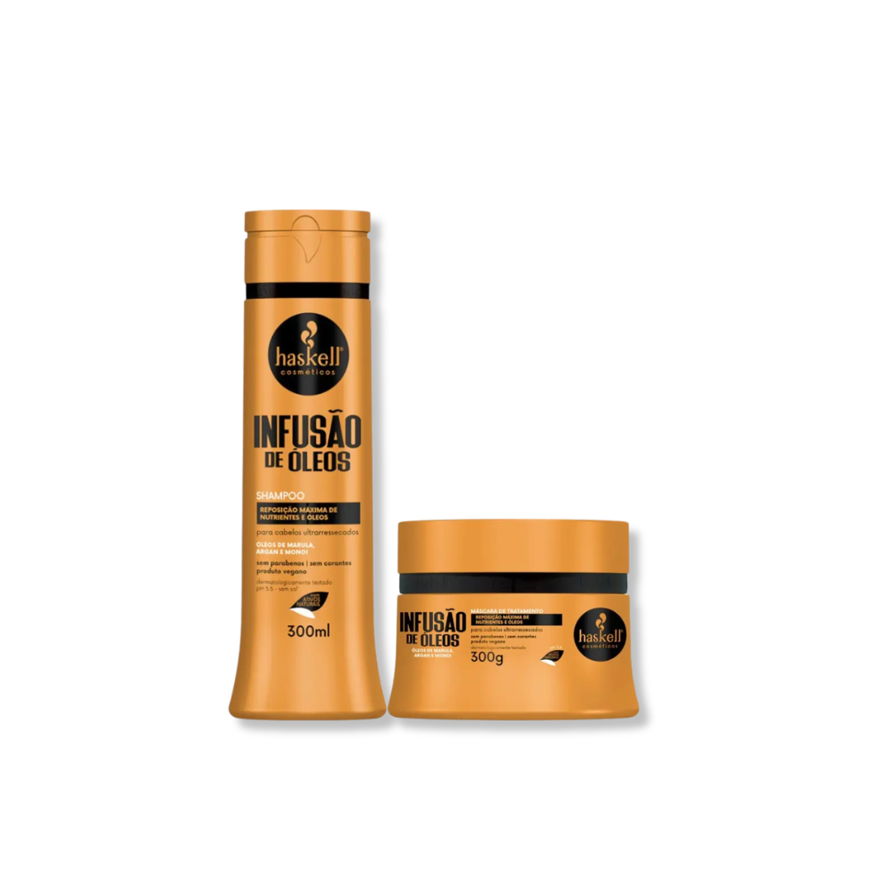 Haskell Kit Infusao de Oleos - Shampoo 300ml + Mascara 300g ÚNICO 1
