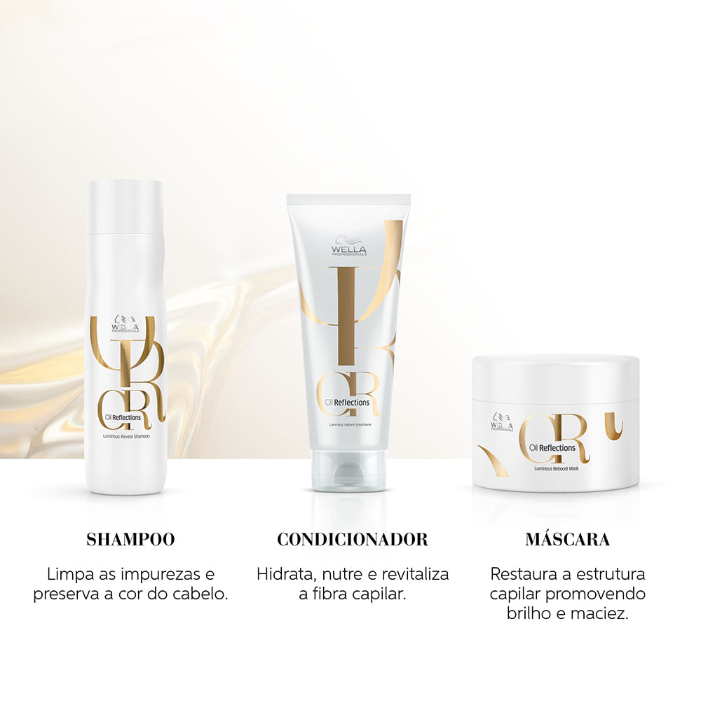 Kit Wella Oil Reflections 2x Shampoo 250ml, Condicionador 200ml ÚNICO 4