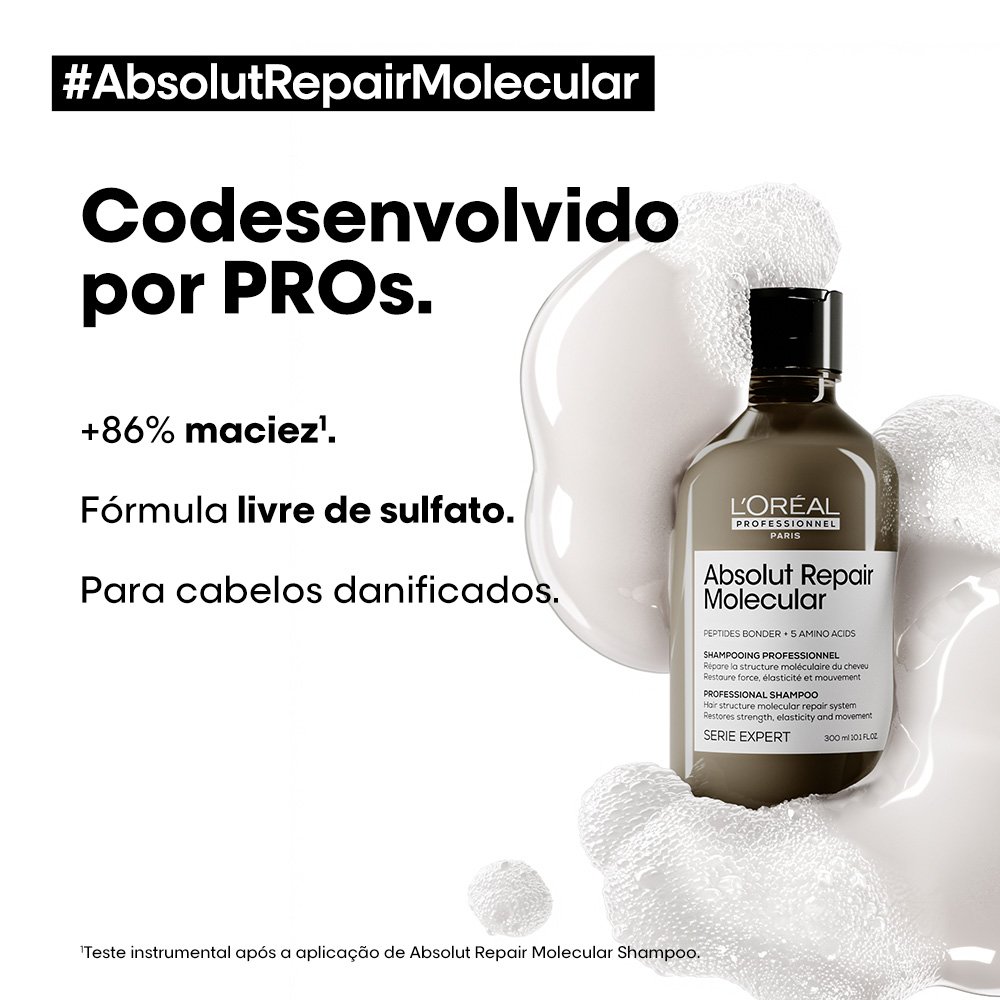 LOreal Professionnel Absolut Repair Molecular - Shampoo 300ml 300ml 3