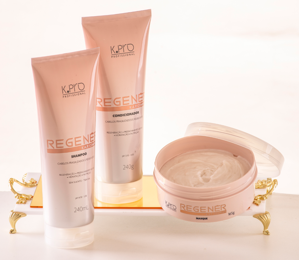 K.Pro Kit Regener - Shampoo 240ml + Condicionador 240g + Mascara 165g ÚNICO 4