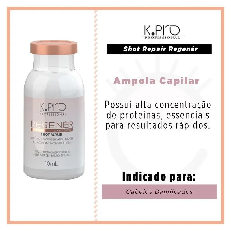 K.Pro Kit Box Regener - Shampoo 240ml + Mascara 165g + Brinde Ampola 10ml ÚNICO 4