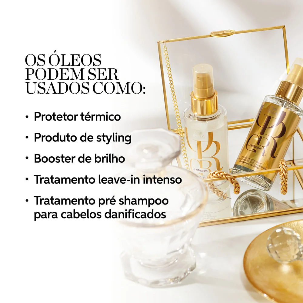 Kit Wella Professionals Fusion Sh 1L + Cond 1L + Oil Reflections 100ml  ÚNICO 4