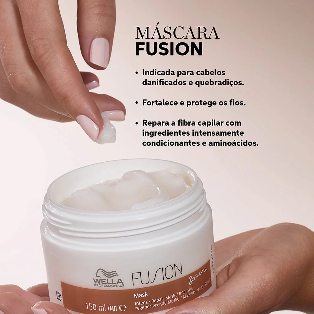 Kit Wella Professionals Fusion Sh 1L + Cond 1L + Masq 500g + Oil Reflections Light 100ml ÚNICO 4