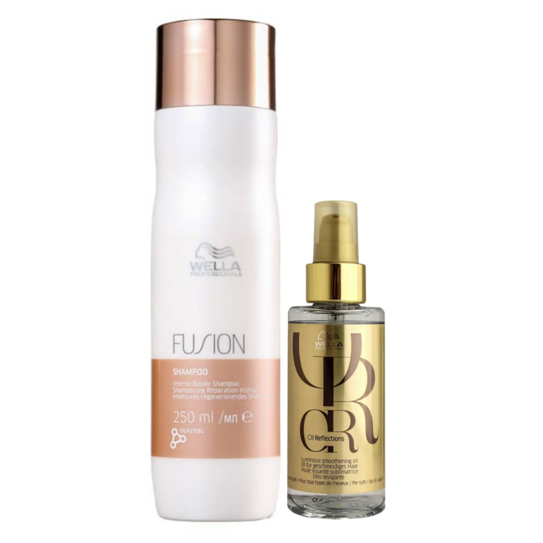 Kit Wella Professionals Fusion Sh 250ml + Oil Reflections 100ml