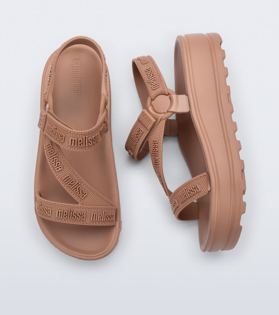 Melissa Stripes Platform M-Lover Bege Medio Marrom 4