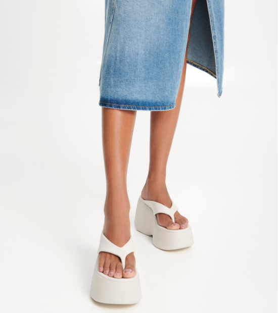 Melissa Free Thong Wedge Branco Bege 2