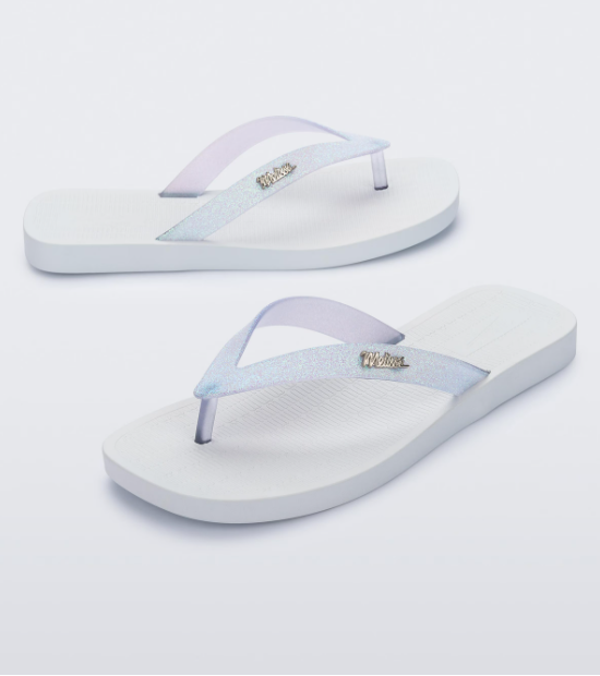 Melissa Sun Long Beach II Branco Glitter Branco 3