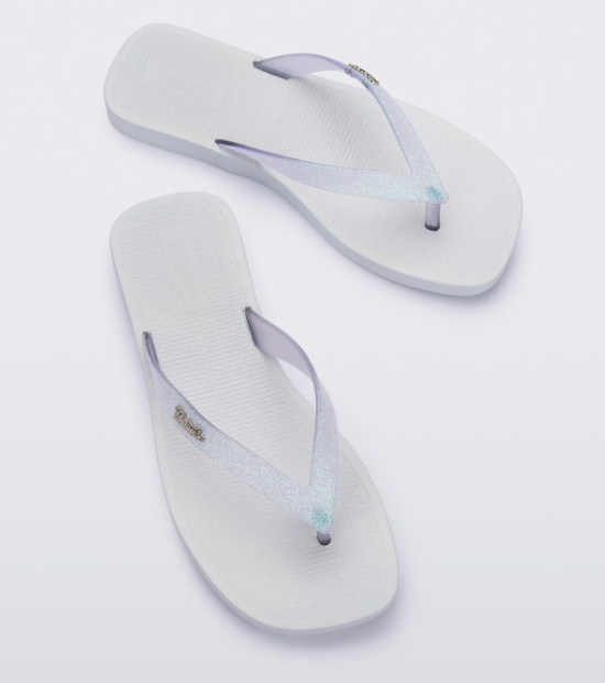 Melissa Sun Long Beach II Branco Glitter Branco 4
